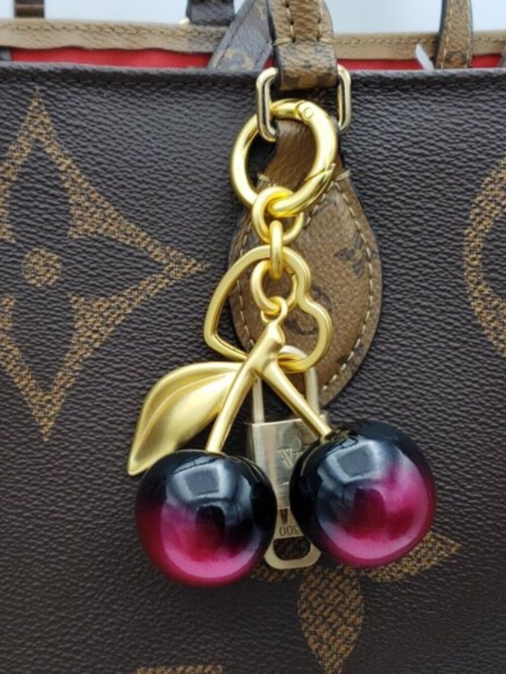 Authentic Louis Vuitton Padlock & Key Gold ✨Unbranded Bag Charm Keychain - Picture 7 of 13